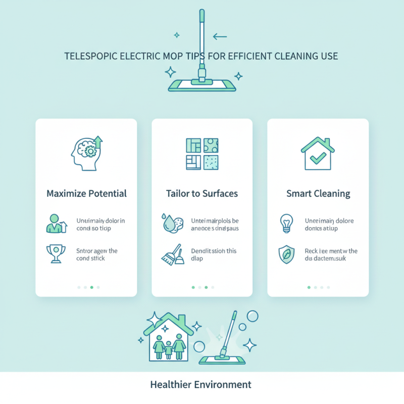 Telescopic Electric Mop Tips for Efficient Cleaning Use