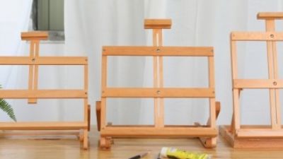 Small Tabletop Wooden Studio Easel Adjustable Beech wood (1).JPG