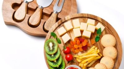 Bamboo Foldable Cheese Board Cheese Board and Knife Set Fruit Bread Chopping Board Cutting Board (5).jpg