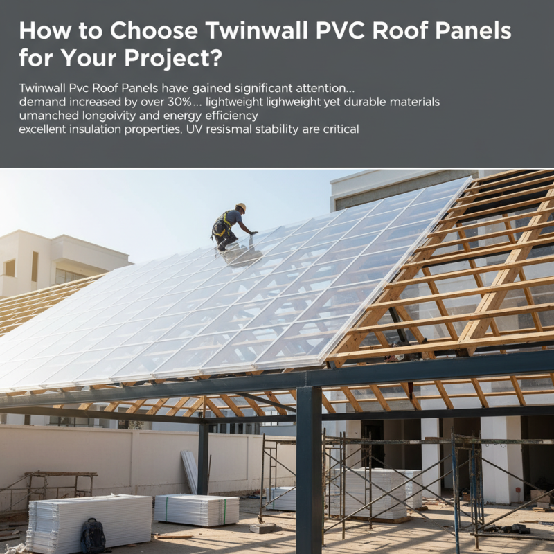 How to Choose Twinwall PVC Roof Panels for Your Project?