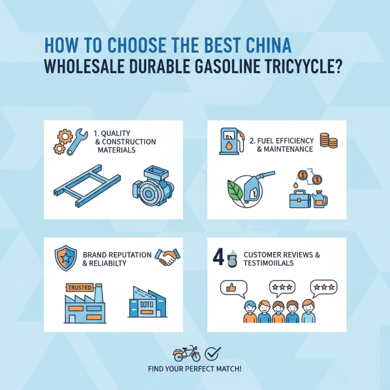 How to Choose the Best China Wholesale Durable Gasoline Tricycle?