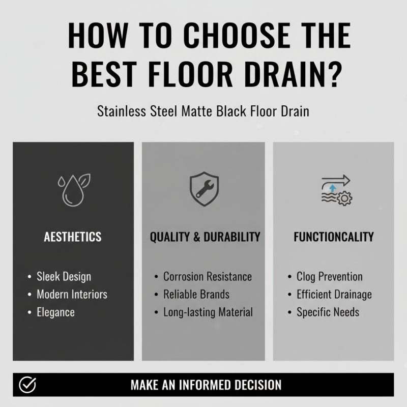 How to Choose the Best Stainless Steel Matte Black Floor Drain?