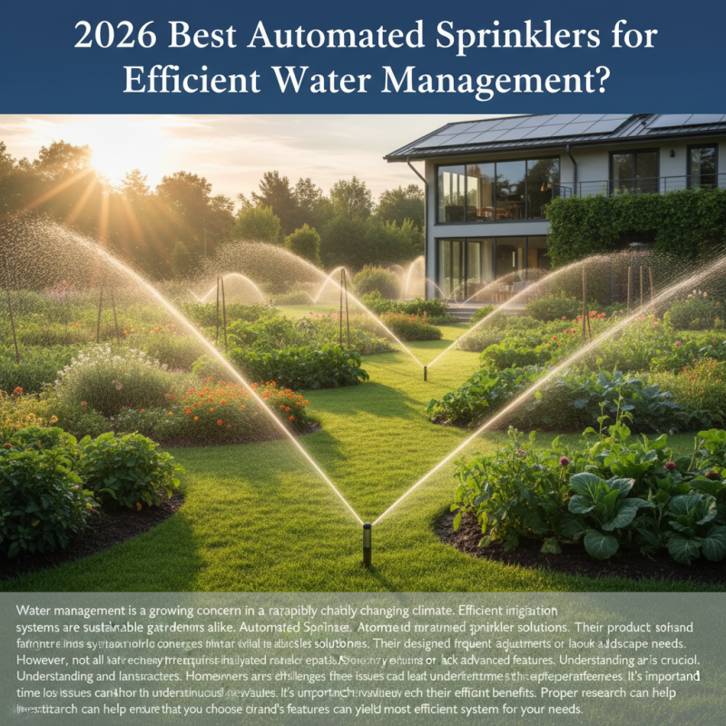 2026 Best Automated Sprinklers for Efficient Water Management?