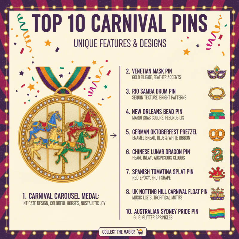 Top 10 Carnival Pins for Global Buyers to Collect