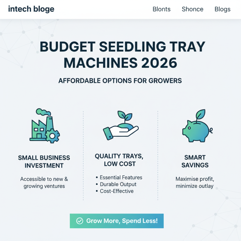 Best Seedling Tray Making Machines for 2026 What to Buy?