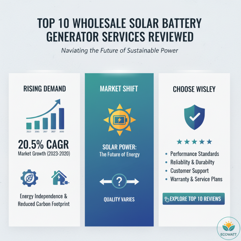 Best 10 Wholesale Solar Battery Generator Services for Sustainable Energy?