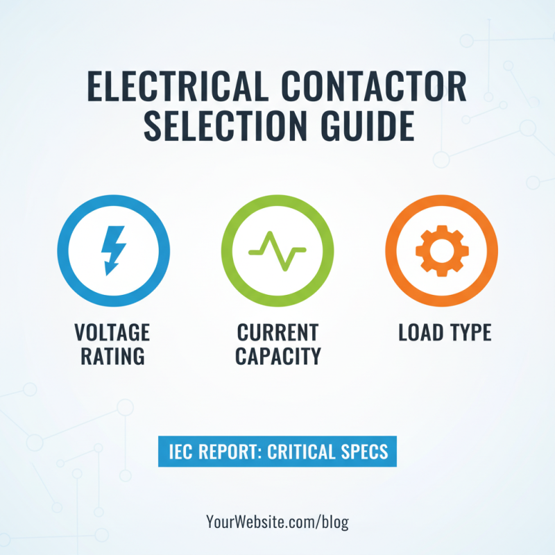How to Choose the Right Electrical Contactor for Your Needs?