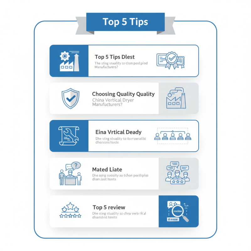 Top 5 Tips for Choosing High Quality China Vertical Dryer Manufacturers?