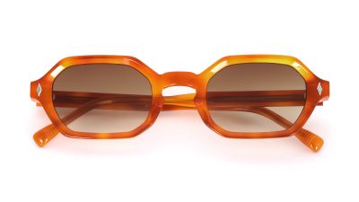 Amber Gradient Octagonal Acetate Polarized Sunglasses Engraved Temples 03.jpg