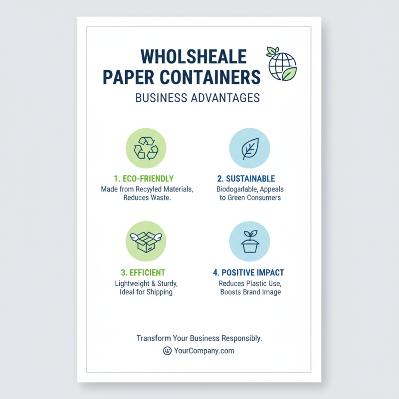 Top 10 Benefits of China Wholesale Paper Containers for Your Business?