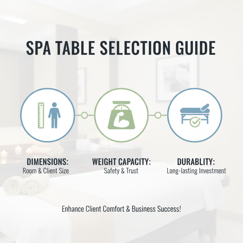 How to Choose the Best Spa Table for Your Business Needs?