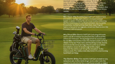 Why Choose an Electric Bike Golf Cart for Your Needs?