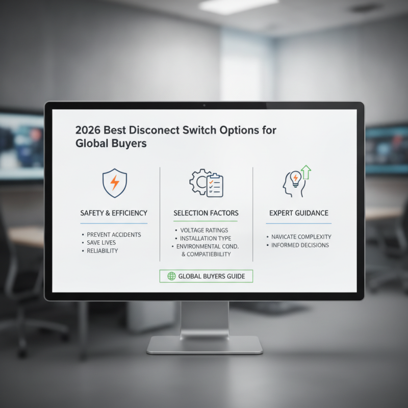 2026 Best Disconnect Switch Options for Global Buyers