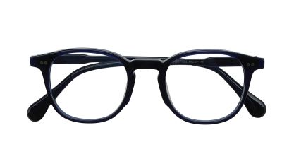 9017 Deep Blue Clear Petite Round Triple Rivet Premium Optical 004.JPG
