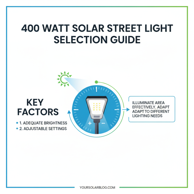 How to Choose the Best 400 Watt Solar Street Light for Your Needs?