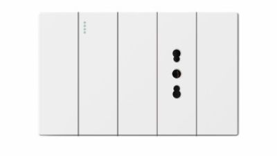 S series 1 Gang 1 Way Switch With Ltalian  Socket With Ground/2 Gang 2 Way Switch With Ltalian Socket With Ground