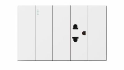S series 1Gang 1Way Switch With Thai  Socket/1 Gang 2 Way Switch With Thai Socket