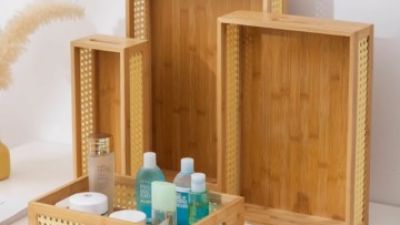 Bamboo Weaving Storage Basket Desktop Tea Table TV Cabinet Japanese Imitation Vine Weaving Storage Basket Snack Frame Tea Set Storage Box (1).jpg