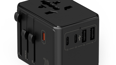 70W GaN Universal Travel Adapter - 5-Port Fast Charging Worldwide Plug Converter (3 USB-C + 2 USB-A) (1).png