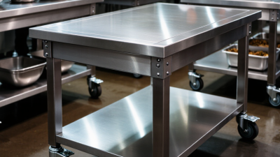 China Top Stainless Steel Work Table With Wheels Supplier