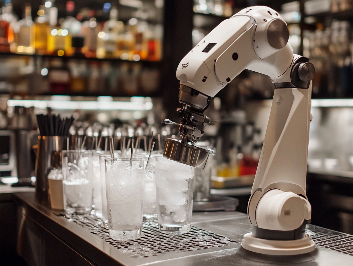 Shaking It Up: The Science Behind Robot Bartenders with Integrated Ice Makers