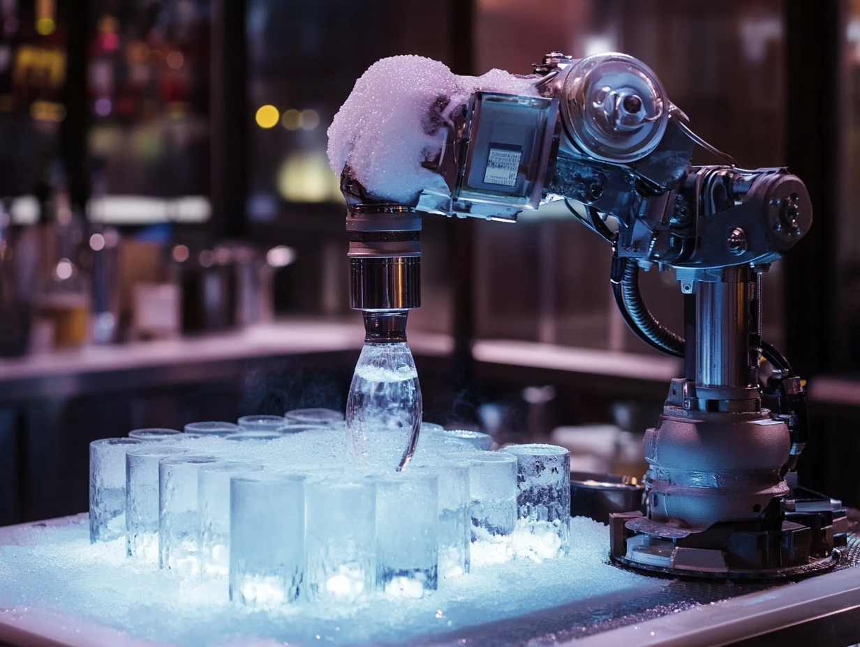 Shaking It Up: The Science Behind Robot Bartenders with Integrated Ice Makers