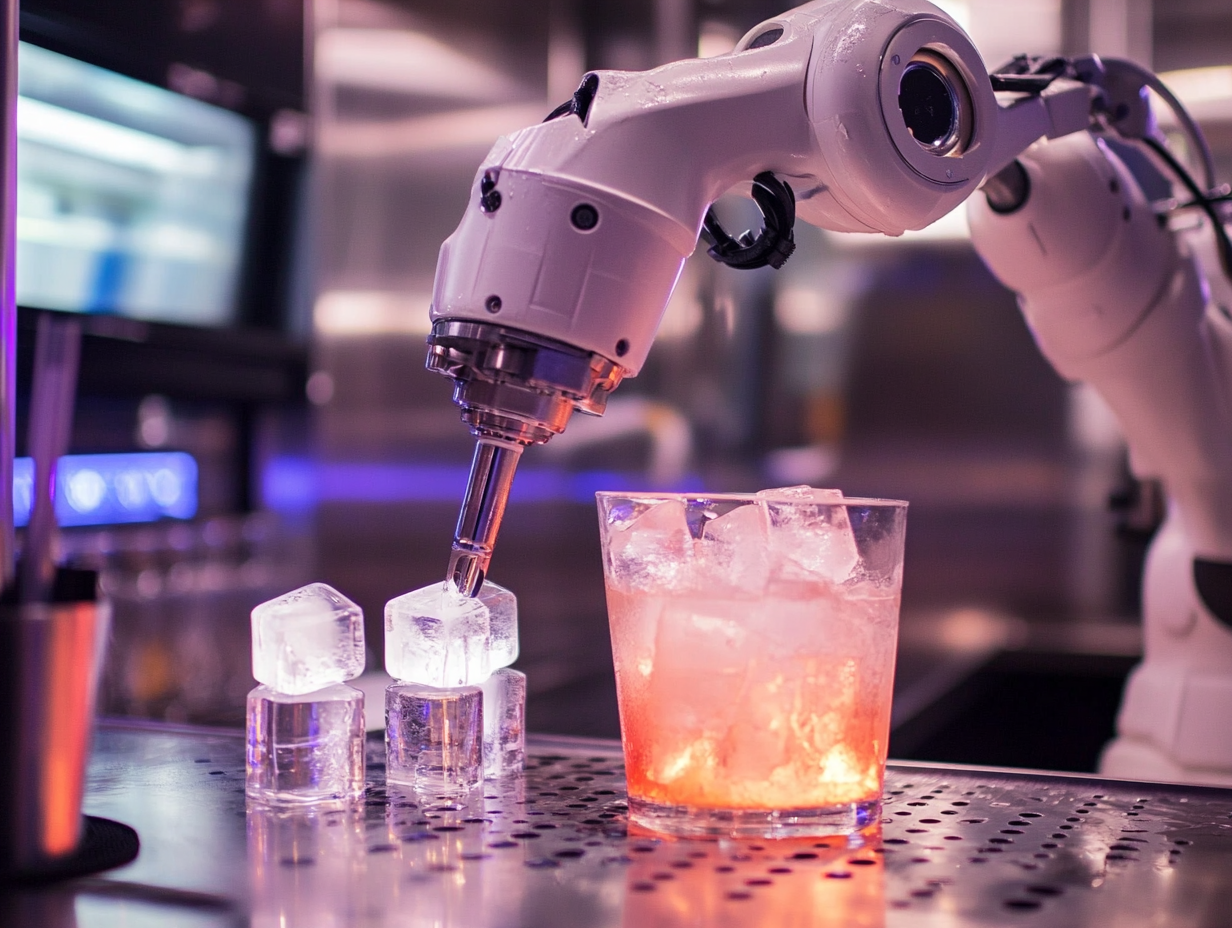 Shaking It Up: The Science Behind Robot Bartenders with Integrated Ice Makers