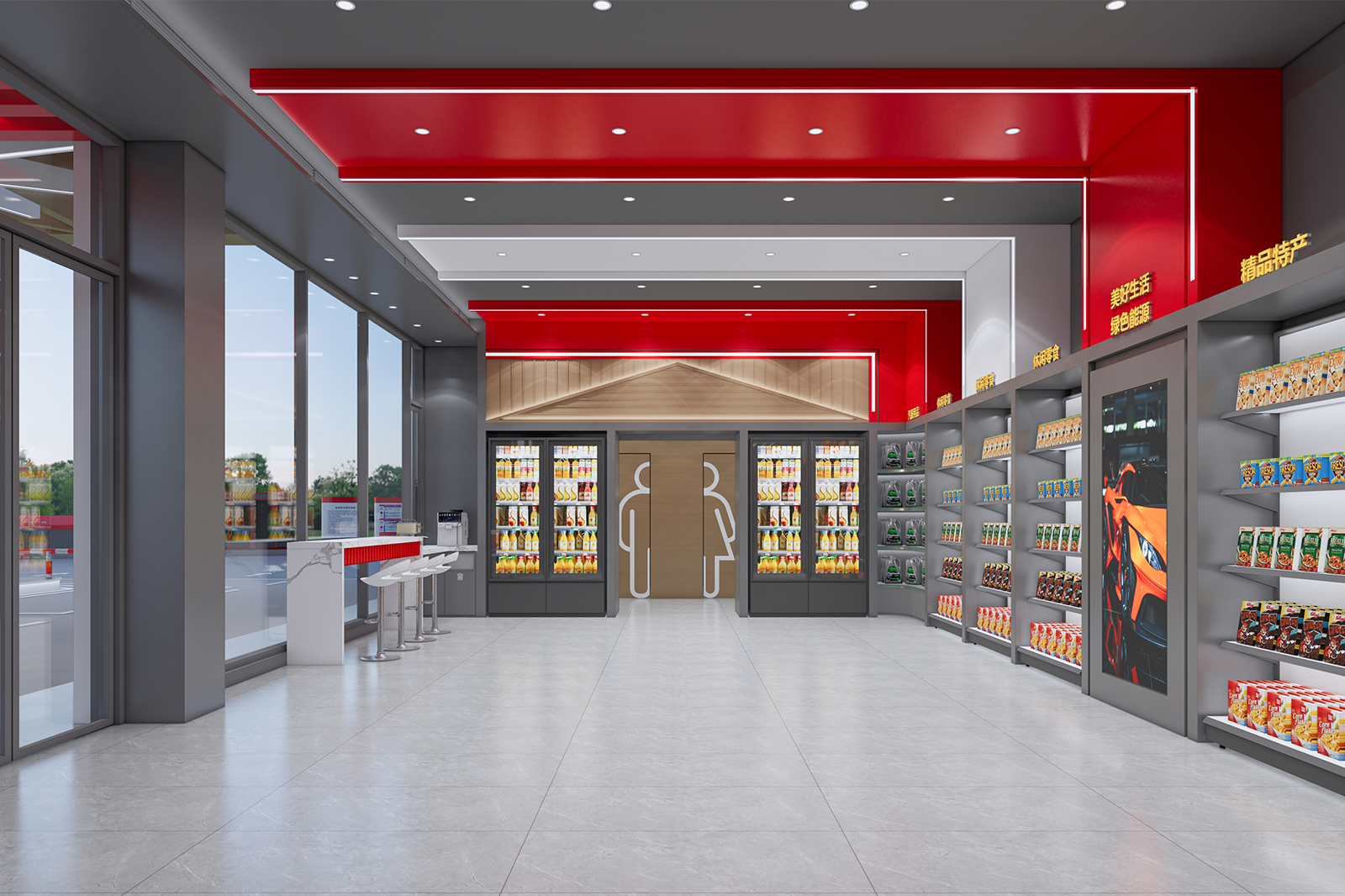 Rénovation du magasin de proximité de la station-service Zhonggang Petrochemical