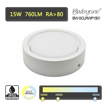 15W 760LM BW-SCLRWP150 Waterproof LED Flush Mounted Ceiling Light