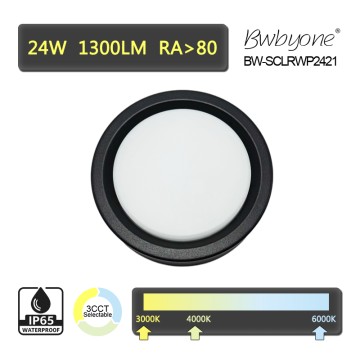 24W 1300LM BW-SCLRWP240 Waterproof LED Flush Mounted Ceiling Light