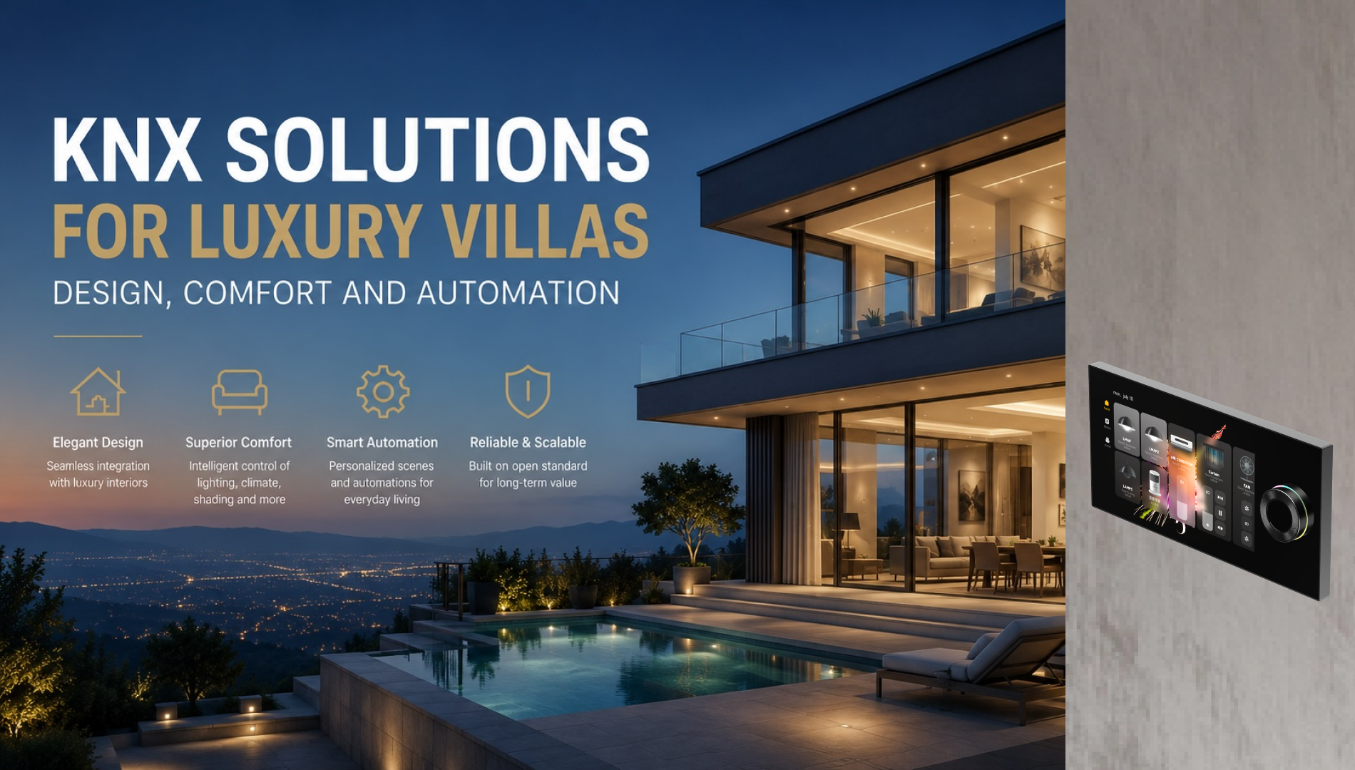 KNX Solutions for Luxury Villas: Design, Comfort and Automation