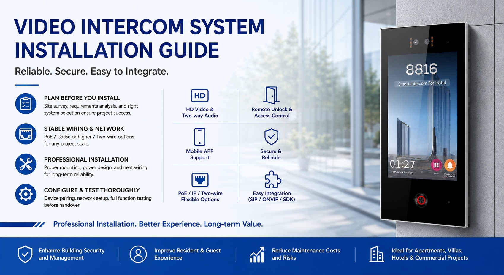 Video Intercom System Installation Guide: Best Practices for Reliable Building Access Projects