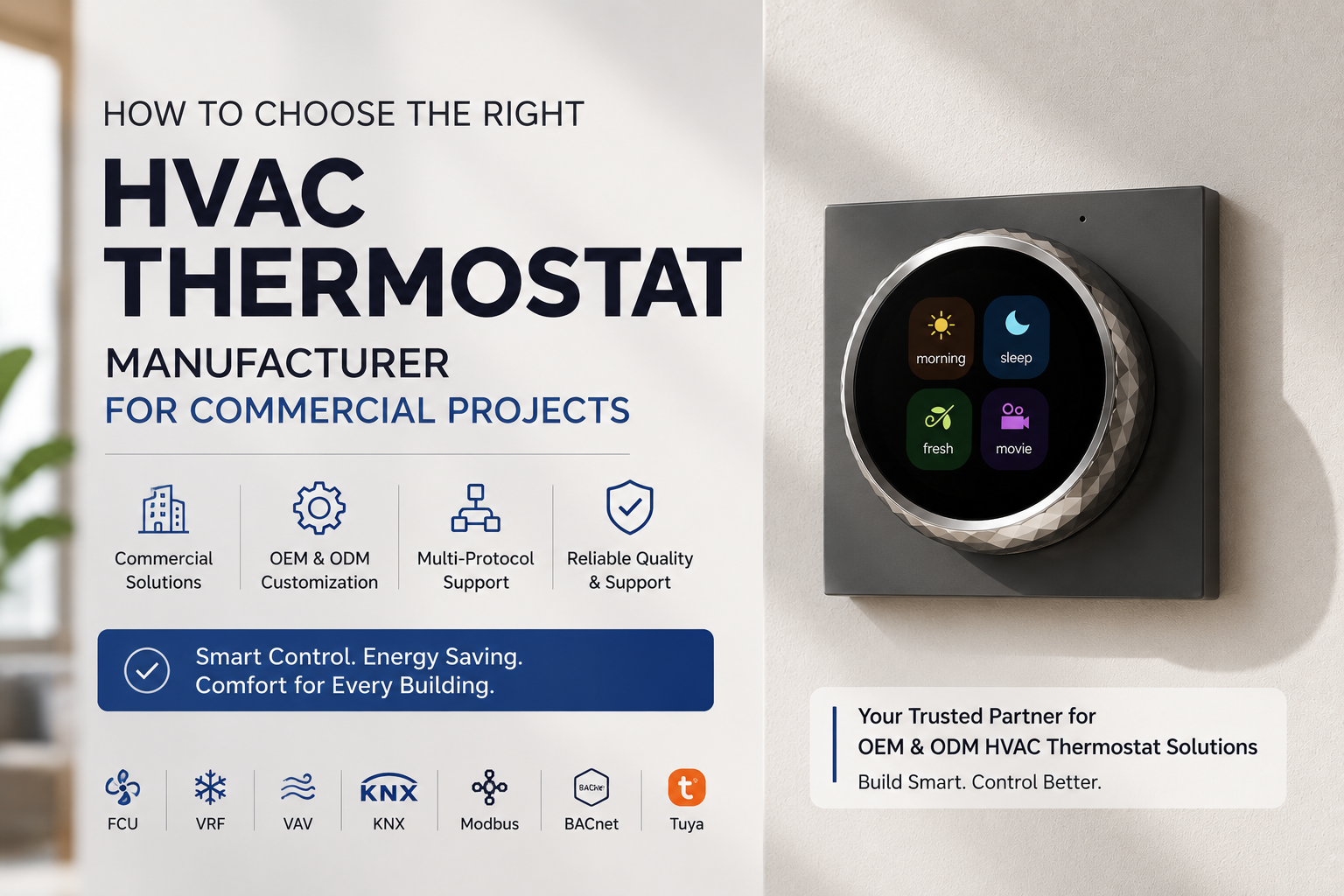 How to Choose the Right HVAC Thermostat Manufacturer for Commercial Projects