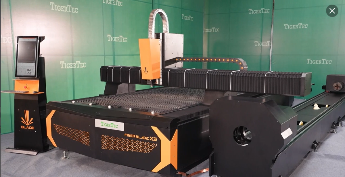 ماكينة قطع ليزرية ثنائية الاستخدام للصفائح والأنابيب من سلسلة TigerTec H