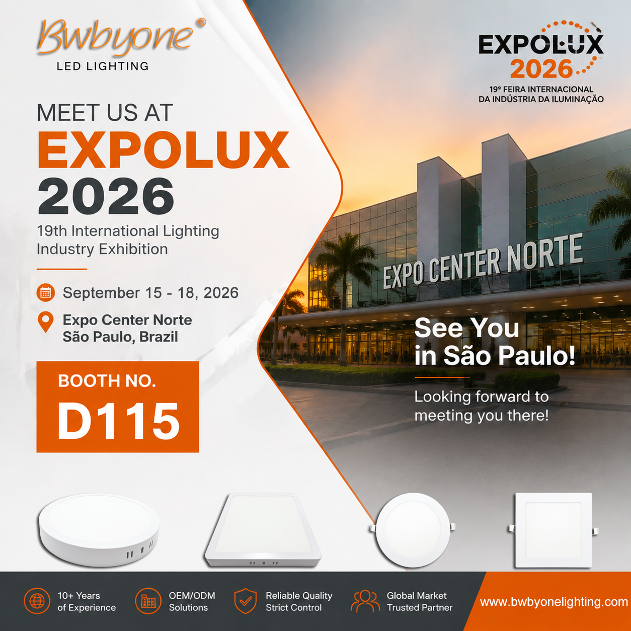 Meet Byone LED Lighting at EXPOLUX 2026 in São Paulo