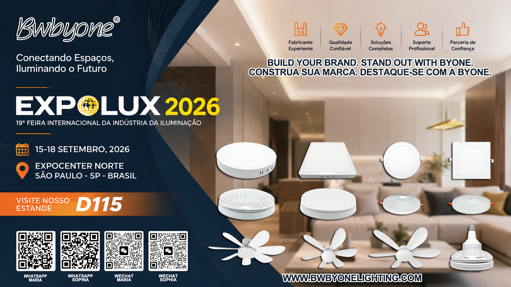 Meet BYONE at Expolux 2026: OEM LED Panel Lights for Brazil