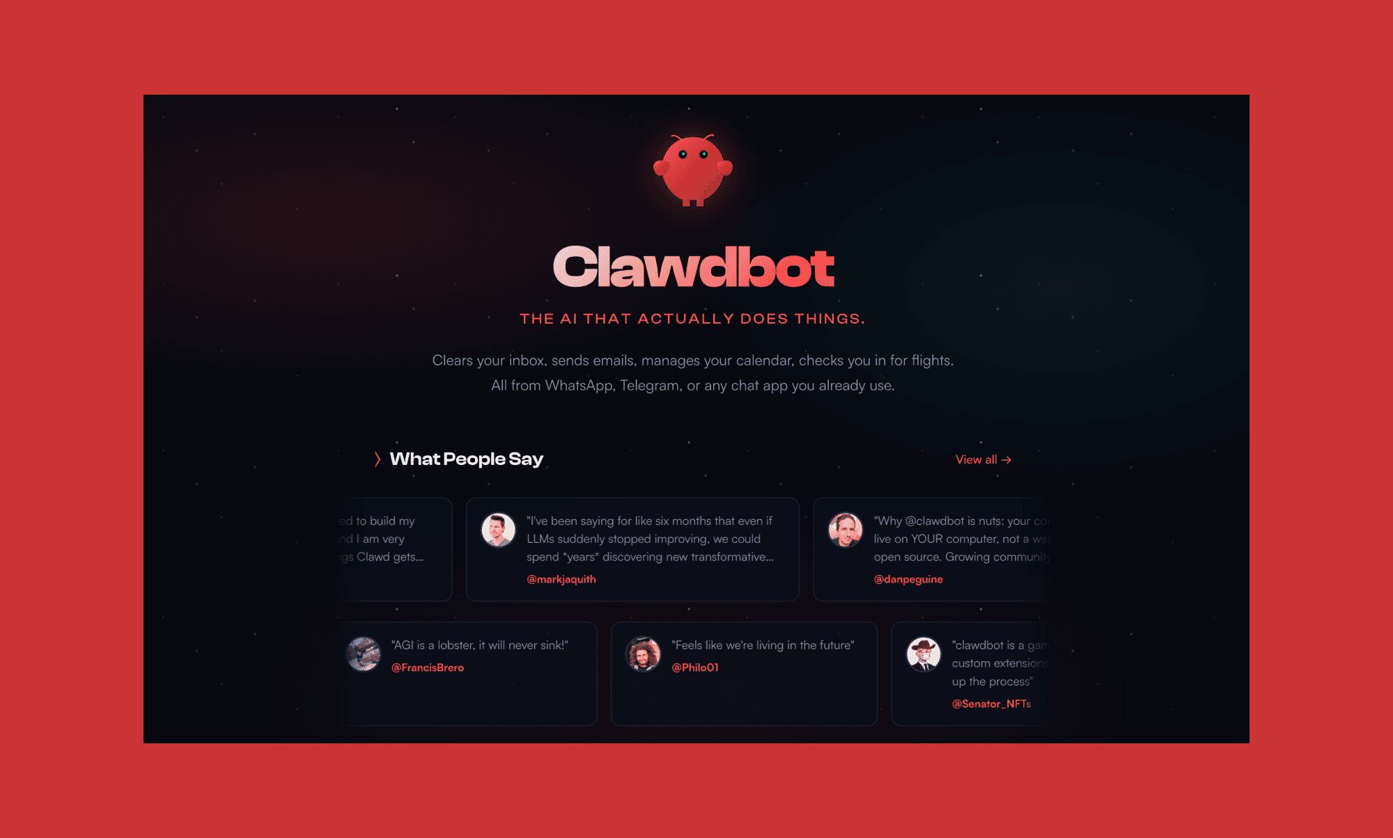 Clawdbot AI Assistant Interface - Self-Hosted AI Solution for Developers
