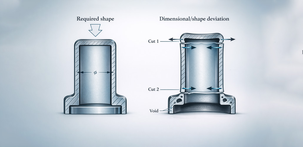Void and Internal Stress in injection molded cylindrical parts