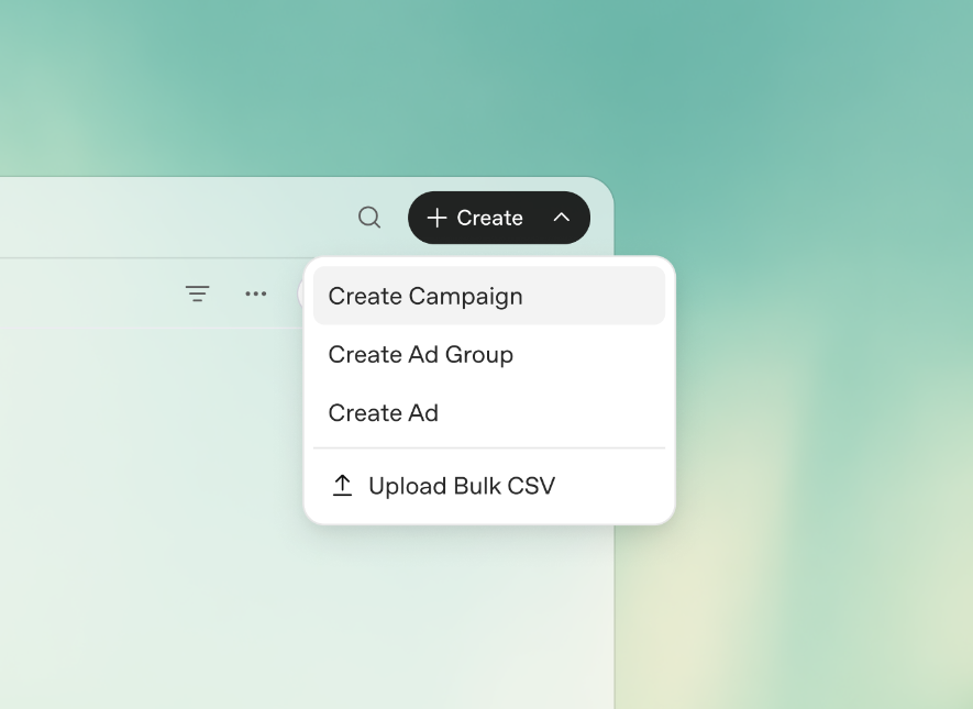Campaign creation wizard in ChatGPT Ads Manager
