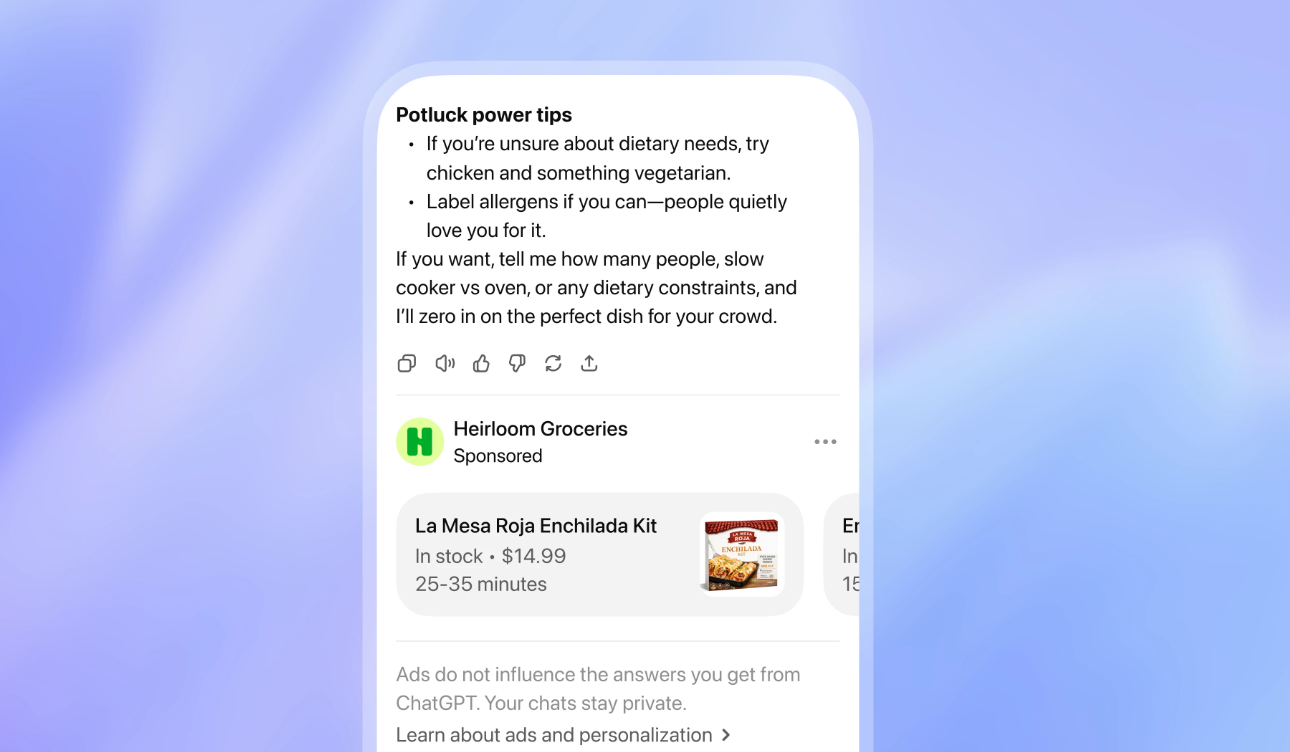 ChatGPT Ads Manager dashboard overview