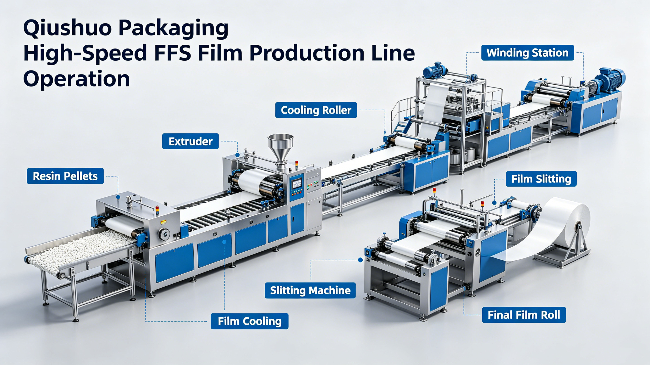 FFS-Produktionslinie für hochbelastbare Verpackungsfolien