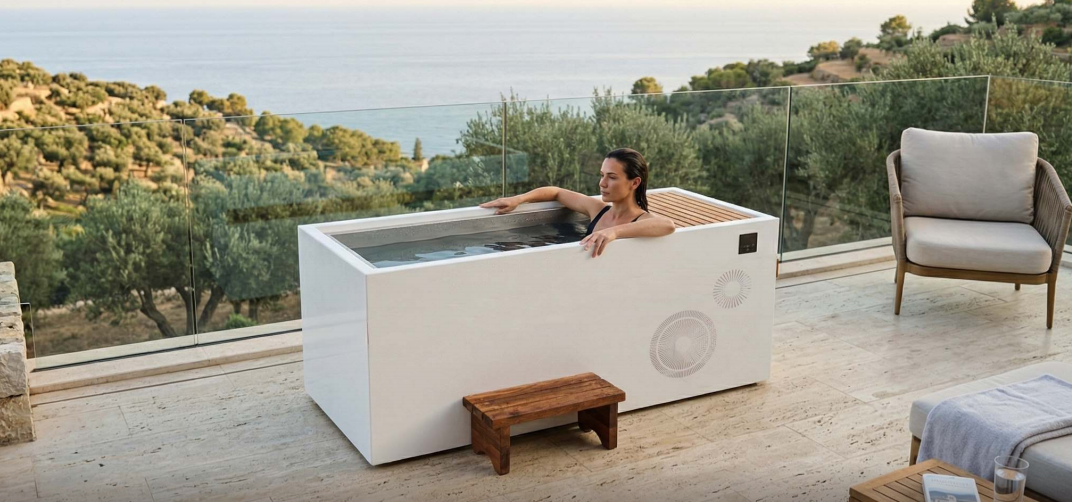 Vapasuana Rectangular bathtub with Pump and Built in 1HP Chiller Cold Plunge