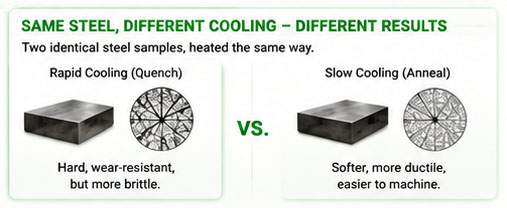 Heat treatment the effects of different cooling methods