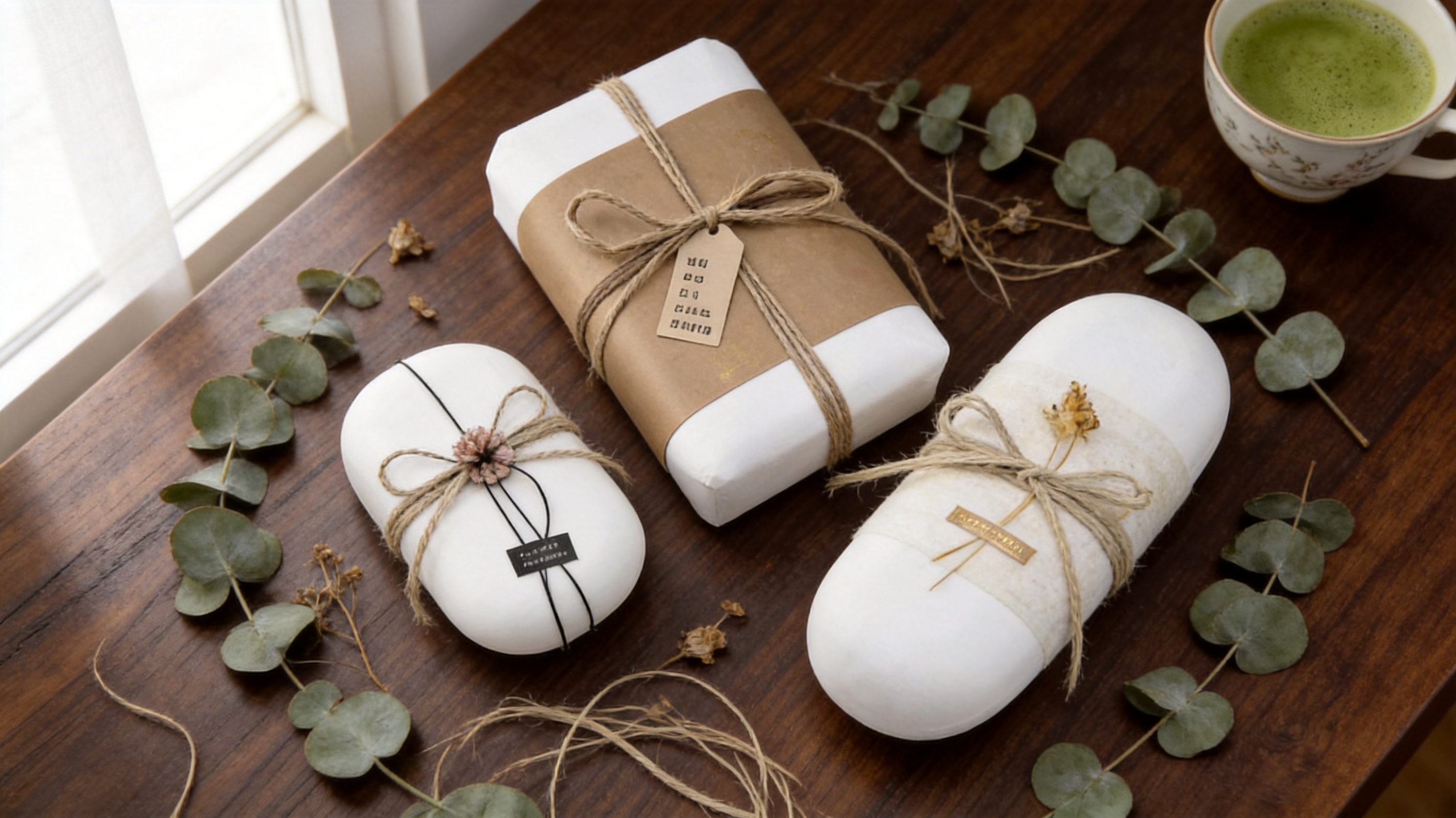 Emballage cadeau en pâte moulée