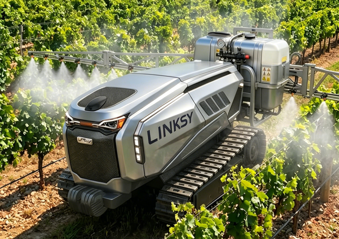 LINKSY®65 HP Hybrid Tracked Intelligent Agricultural Platform in field operation