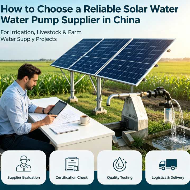 Consejos clave para seleccionar un proveedor confiable de bombas de agua solares en China.