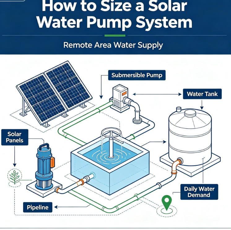 How to Size a Solar Water Pump System for Remote Area Water Supply