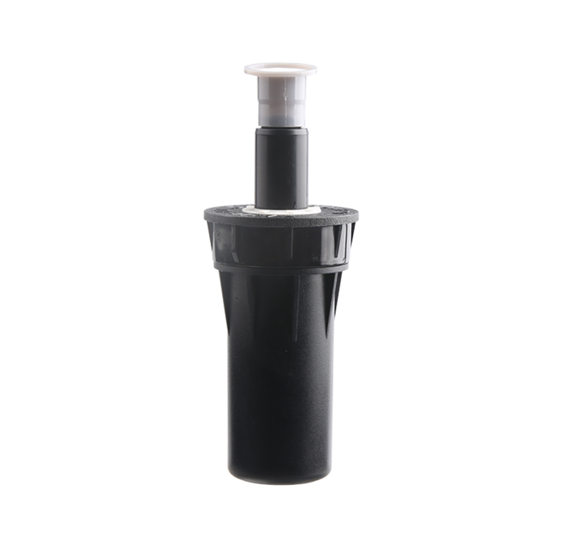 RAINLING RL2 2-inch pop-up spray body with riser stem and cap visible at grade level
