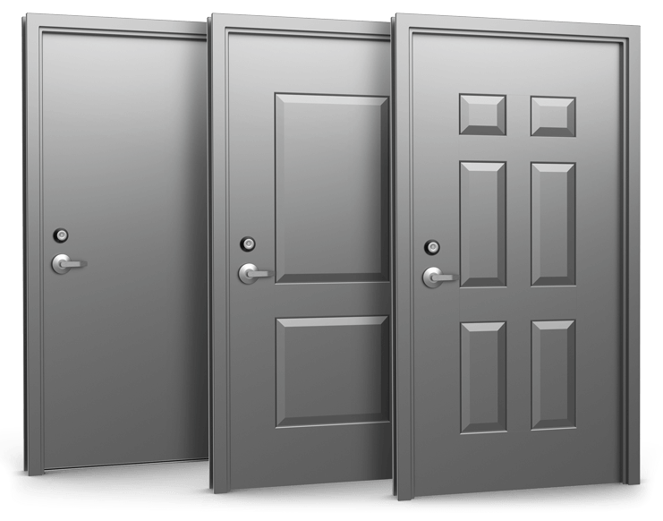 Metal door construction detail