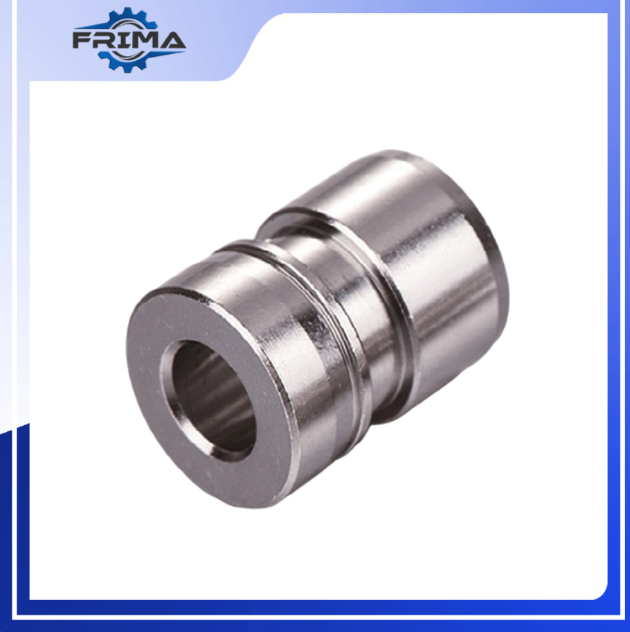 FRIMA CNC turning part close-up showing tolerance-critical features